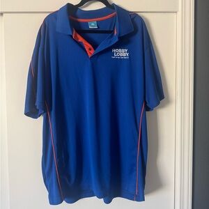 Hobby Lobby Blue Polo Shirt